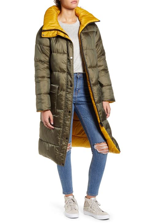 Reversible Long Puffer Jacket 